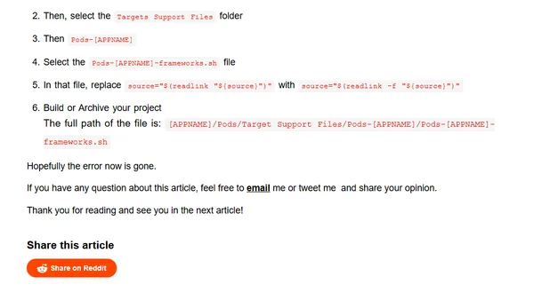 Fix “Some files could not be transferred (code 23)“ Error in Xcode