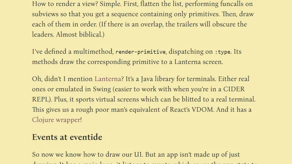 Re-framing text-mode apps