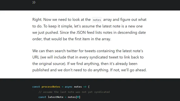 Syndicating Content to Twitter