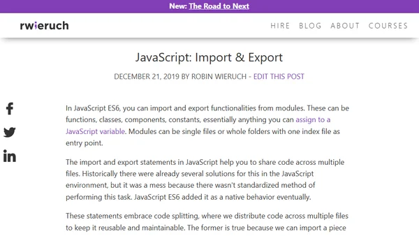 JavaScript: Import & Export