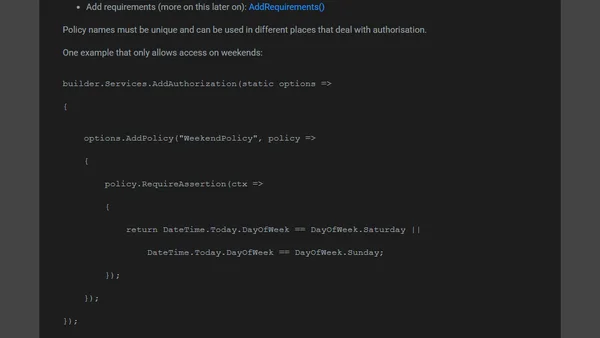 Restricting Access to an Action Method in ASP.NET Core MVC