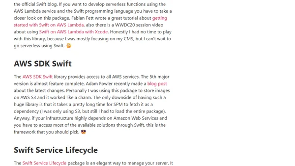 Swift on the Server in 2020