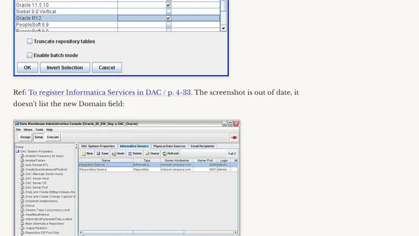 OBIA upgrade 7.9.5 to 7.9.6 - first thoughts