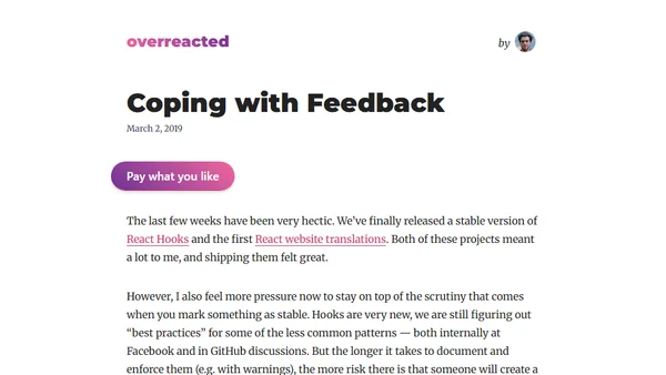 Coping with Feedback