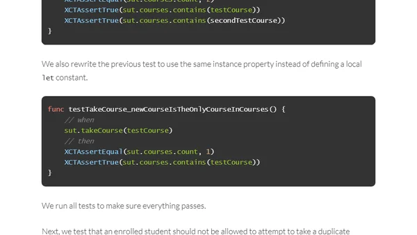 Test-Driven Development (TDD) in Swift