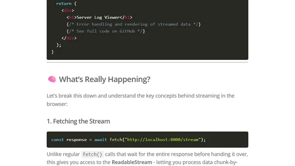 Streaming APIs with FastAPI and Next.js - Part 1