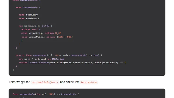 Persist Access to User Folders Across Launches (Part 2)