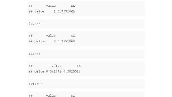 Automatic transformation of standard errors?