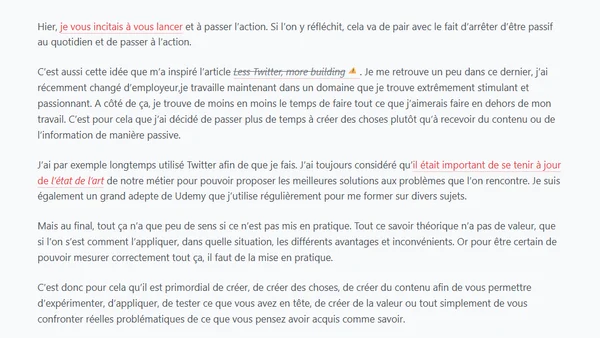 Ne soyez pas passif, créez