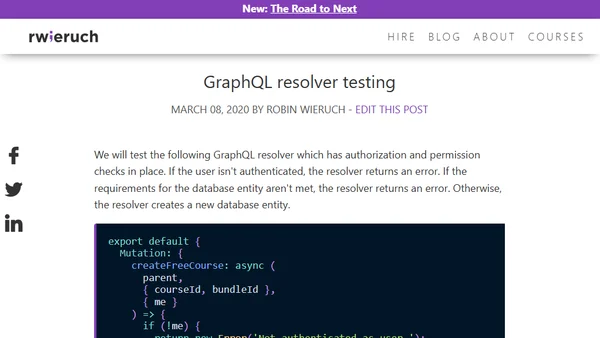 GraphQL resolver testing