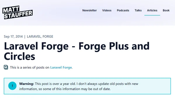 Laravel Forge - Forge Plus and Circles