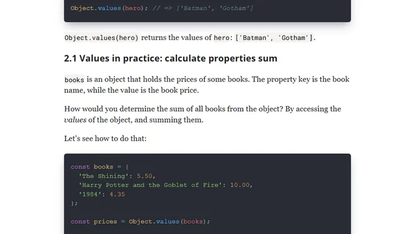 How to Access Object's Keys, Values, and Entries in JavaScript