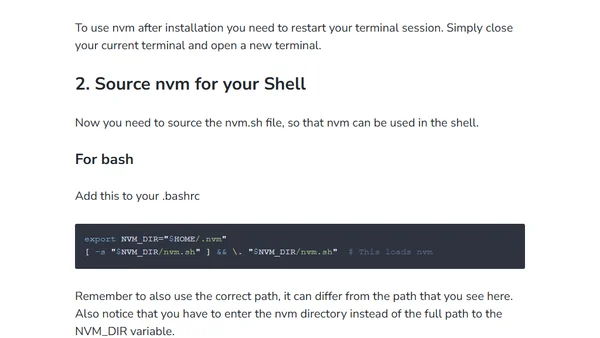 How to fix "Unknown command nvm" on Linux