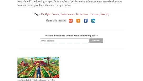 Roslyn code base - performance lessons (part 1)