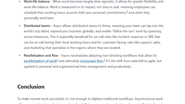 Why you should work asynchronously