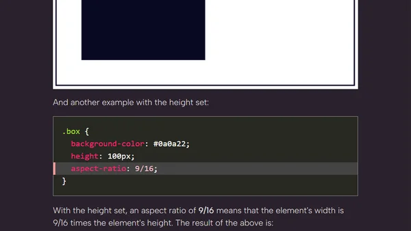 The Aspect Ratio Property in CSS