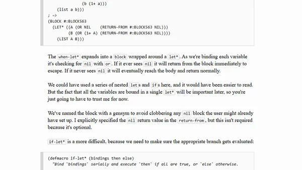 Fun with Macros: If-Let and When-Let