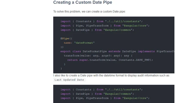 Angular Tips: Formatting Dates with a Custom Date Pipe (dd/MM/yyyy)