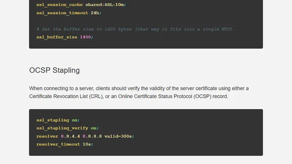 Getting an A+ on Qualy's SSL Labs Tester
