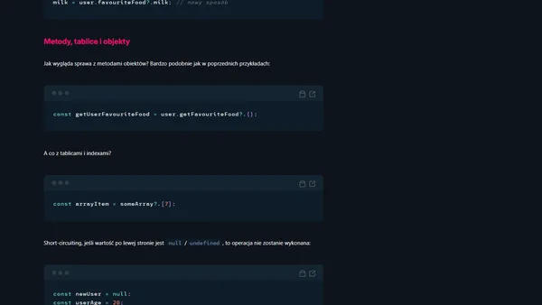 JavaScript - Nullish coalescing & Optional chaining
