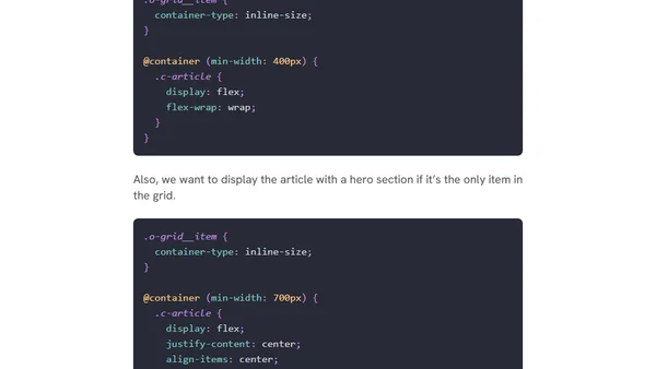 Say Hello To CSS Container Queries