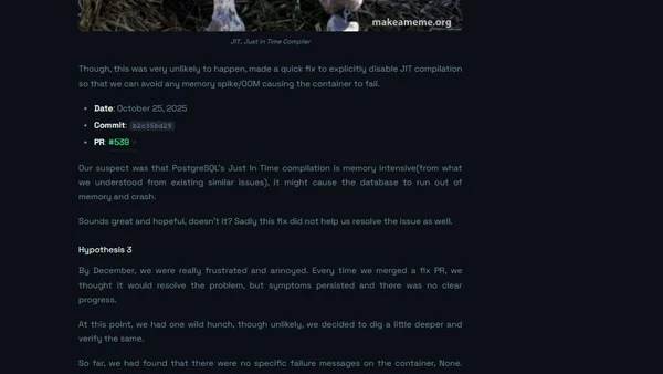 Lessons from PostgreSQL Incident Story at Nixopus