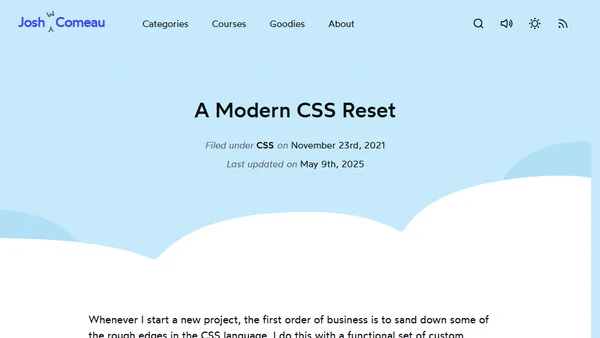 A Modern CSS Reset