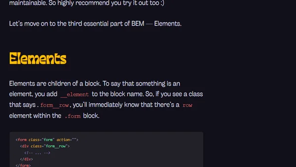 Writing modular CSS (Part 1) — BEM