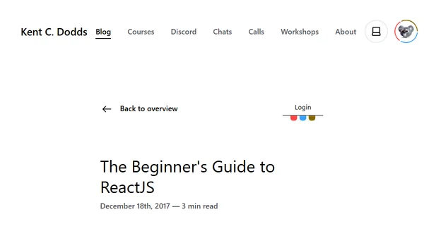The Beginner's Guide to ReactJS
