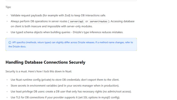 Connecting a MySQL Database in Nuxt with Drizzle ORM