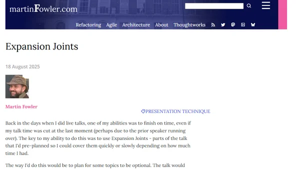 Bliki: Expansion Joints