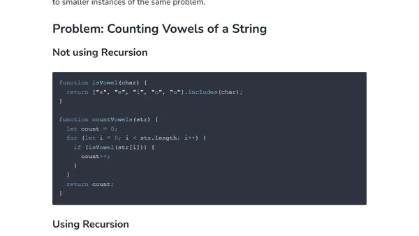 TLDR - Recursion in JavaScript