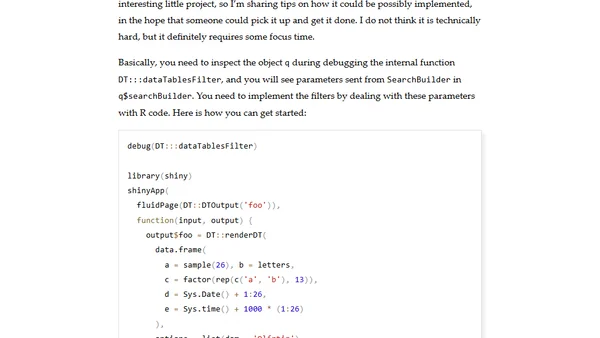 Help Needed: Making SearchBuilder Work in the Server Mode in DT