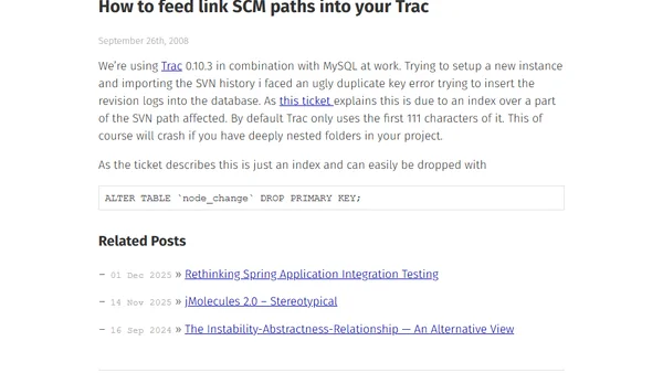 How to feed link SCM paths into your Trac