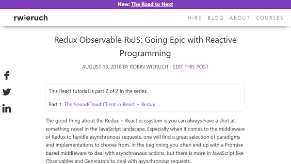 Redux Observable RxJS: Going Epic with Reactive Programming