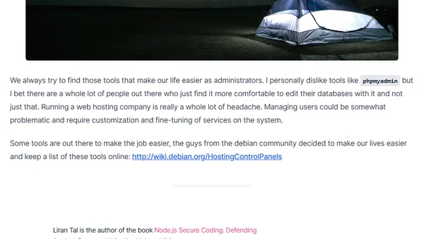 Administration made easy for web hosting