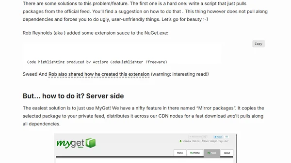 Copy packages from one NuGet feed to another