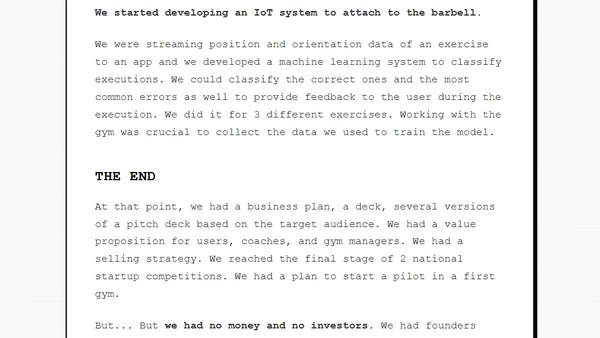 Why my startup failed