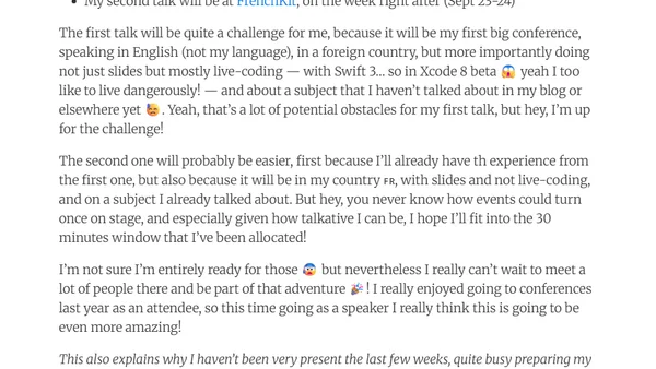 Talking at conferences