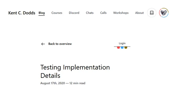 Testing Implementation Details