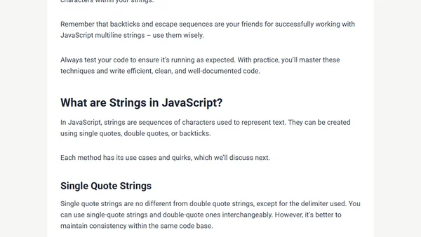 Top 4 Ways to Create JavaScript Multiline Strings