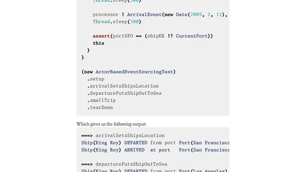 Asynchronous Event Sourcing using Actors