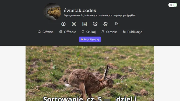 Sortowanie, cz. 5 — „dziel i zwyciężaj”