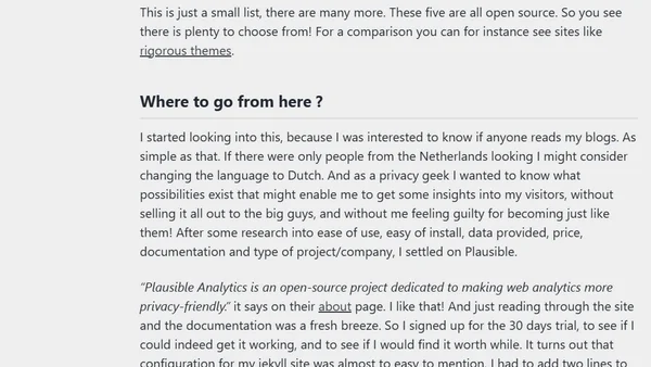 Bye G***le, Hi Plausible - Analytics with a clear conscience