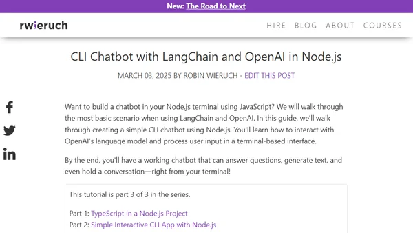 CLI Chatbot with LangChain and OpenAI in Node.js