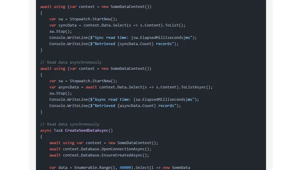 Be careful with ToListAsync and ToArrayAsync in Entity Framework Core