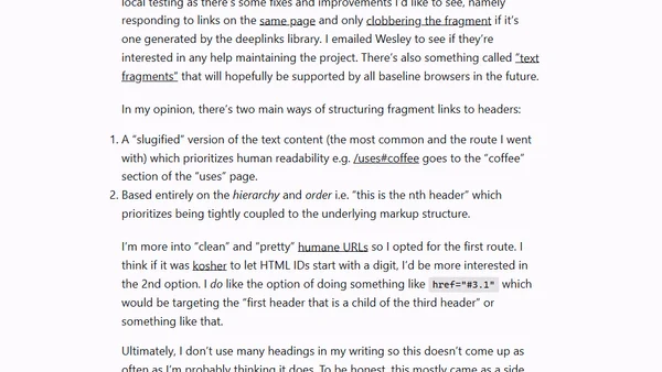 Breaking Changes: URI Fragments