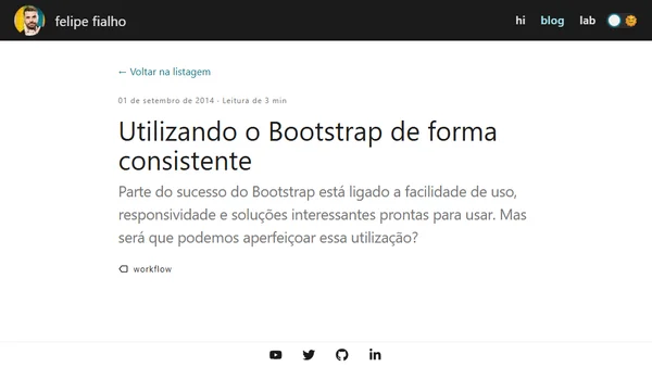 Utilizando o Bootstrap de forma consistente
