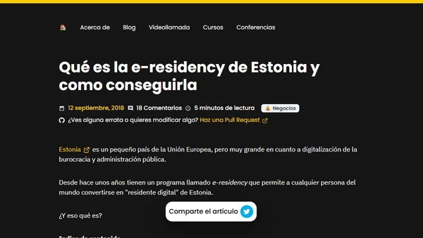 Qué es la e-residency de Estonia y como conseguirla