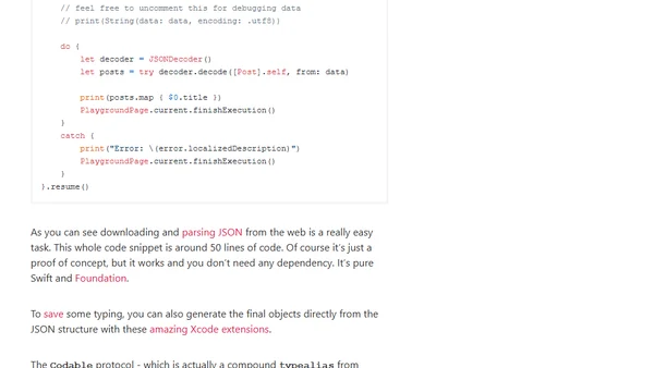 How to parse JSON in Swift using Codable protocol?